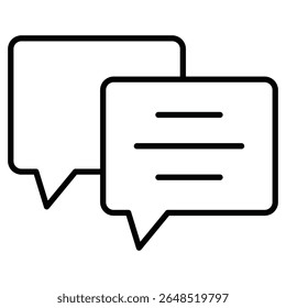 Chat icon Outline isolated logo mark