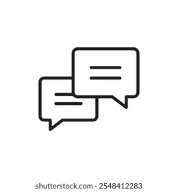 Chat icon outline set sign