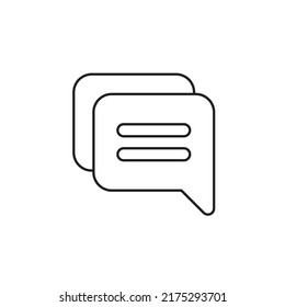chat icon outline style design. chat icon vector illustration. isolated on white background.