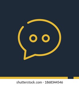 icono de chat, ilustración del vector de esquema.