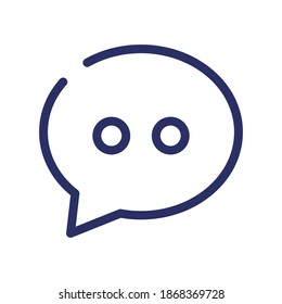 icono de chat, ilustración del vector de esquema.