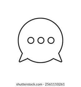 Chat icon Outline vector line symbol