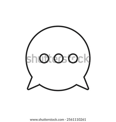 Chat icon Outline vector line symbol