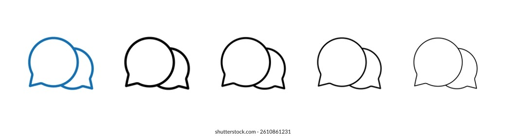 Chat Icon Outline vector logo for web ui
