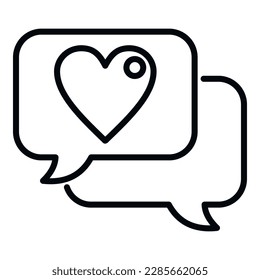 Chat icon outline vector. Web contact. Software app