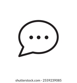 Chat icon Outline vector for web ui
