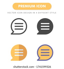 chat icon pack isolated on white background. for your web site design, logo, app, UI. Vector graphics illustration and editable stroke. EPS 10.