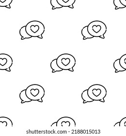 Chat Icon Pattern. Seamless Chat Pattern On White Background.