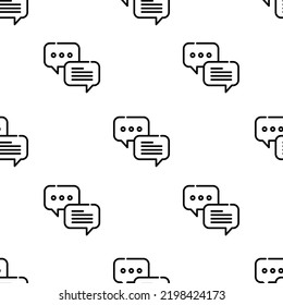 Chat Icon Pattern. Seamless Chat Pattern On White Background.