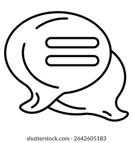 Chat icon represented by 3d perspective Chat icon Line style.