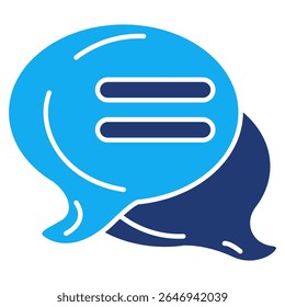 Chat icon represented by 3d perspective Chat icon Dualtone style.