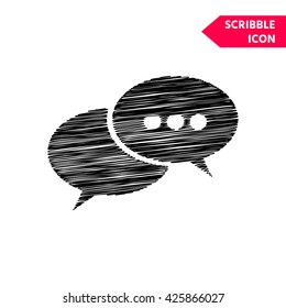 Chat icon. Scribble icon for you design.