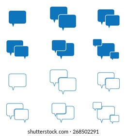Chat icon set