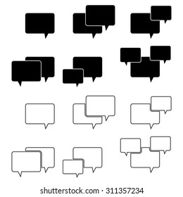 Chat icon set