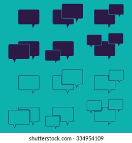 Chat icon set