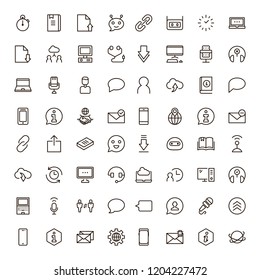 Chat icon set. Collection of high quality outline message pictograms in modern flat style. Black bubble symbol for web design and mobile app on white background. Forum line logo.