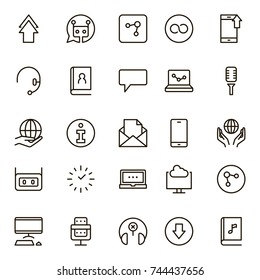 Chat icon set. Collection of high quality outline message pictograms in modern flat style. Black bubble symbol for web design and mobile app on white background. Forum line logo.