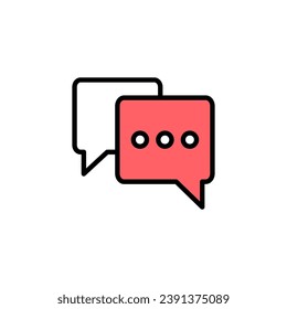 Ilustración de conjunto de iconos de chat. símbolo y signo de burbuja de voz. icono de comentario. mensaje