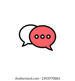 Chat icon set illustration. speech bubble sign and symbol. comment icon. message