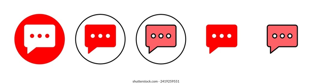 Chat-Icon-Set-Illustration. Sprechblasen-Zeichen und -Symbol. Kommentarsymbol. Nachricht