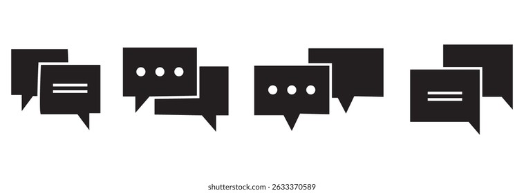 Chat icon set illustration. speech bubble sign and symbol. comment icon. message Chat icon set, speech bubble icon vector eps 10
