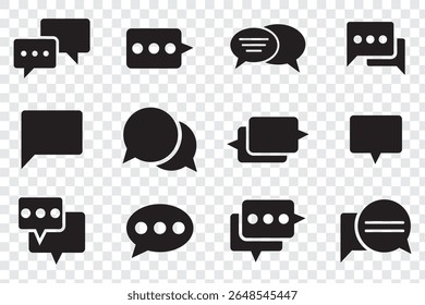 Chat icon set illustration. speech bubble sign and symbol. comment icon. message