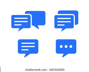 Chat Icon Set. Message Symbol. Flat Vector Style