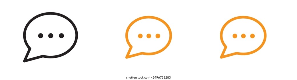 Chat Icon Set Messaging and Communication Illustrations for Apps and Websites