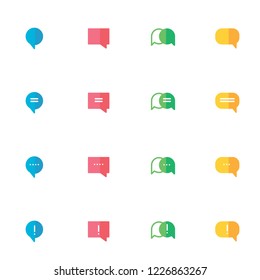 Chat Icon Set. Minimalist set of chat icon.