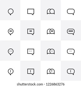 Chat Icon Set. Minimalist set of chat icon.