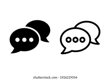 Chat icon set. speech bubble icon. comment icon vector. message. contact us