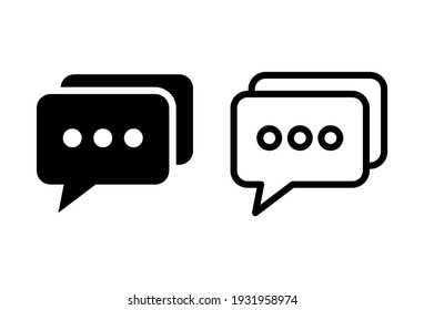 Chat icon set. speech bubble icon. comment icon vector. message. contact us