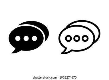Chat icon set. speech bubble icon. comment icon vector. message. contact us