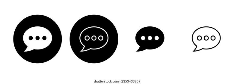 Chat icon set. speech bubble icon. comment icon vector. message. contact us