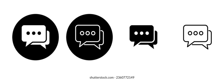 Chat icon set. speech bubble icon. comment icon vector. message. contact us