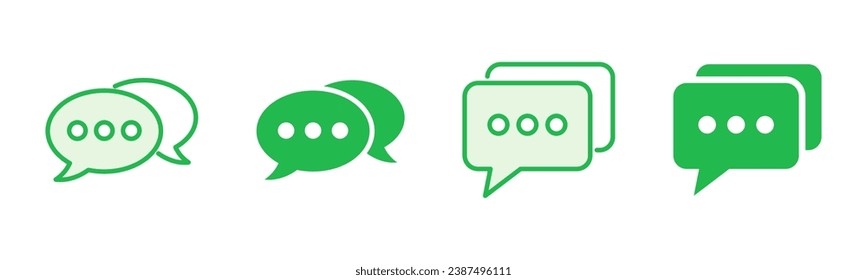 Chat icon set. speech bubble icon. comment icon vector. message. contact us