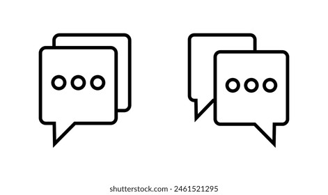 Chat icon set. speech bubble icon. comment icon vector. message. contact us