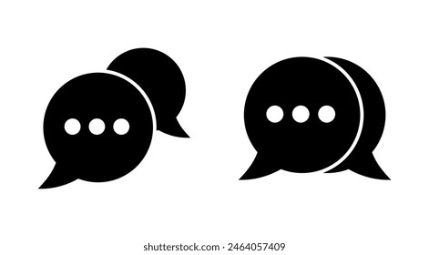 Conjunto de iconos de chat. icono de burbuja de voz. icono de comentario Vector. mensaje. contáctenos