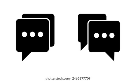 Chat icon set. speech bubble icon. comment icon vector. message. contact us