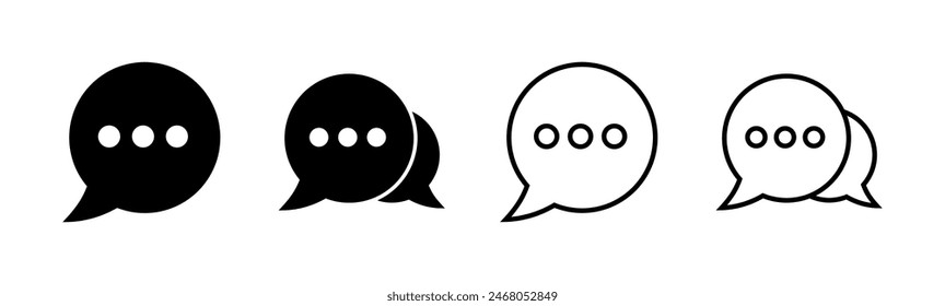 Chat icon set. speech bubble icon. comment icon vector. message. contact us
