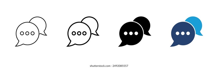 Chat icon set. speech bubble icon. comment icon vector. message. contact us