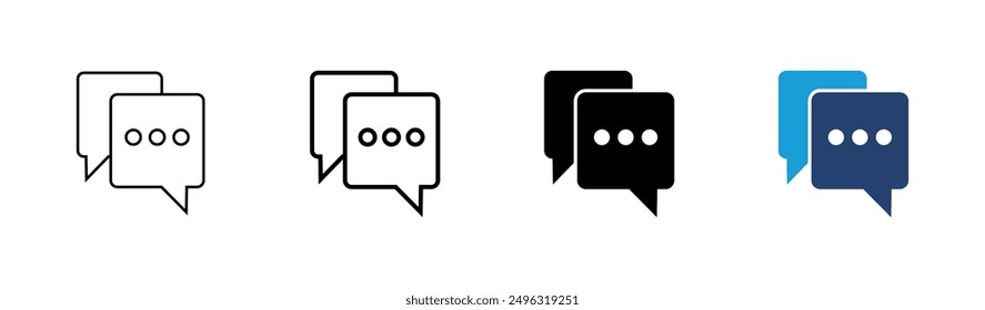 Conjunto de iconos de chat. icono de burbuja de discurso. Vector de icono de comentario. mensaje. contáctenos
