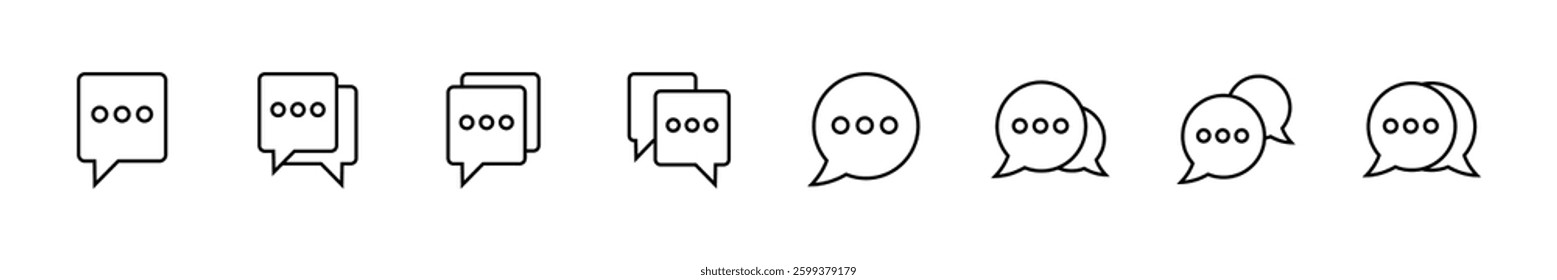 Chat icon set. speech bubble icon. comment icon vector. message. contact us