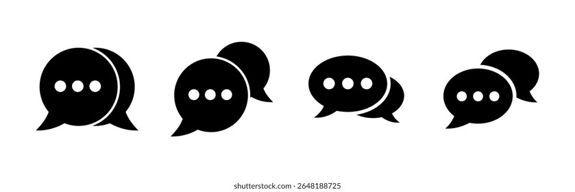 Chat icon set. speech bubble icon. comment icon vector. message. contact us
