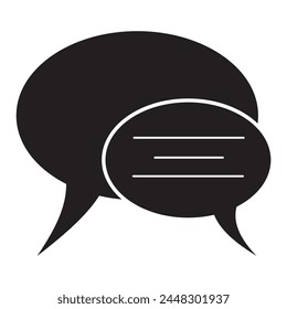 Chat icon set symbol vector. isolated on white background.