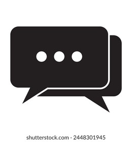 Chat icon set symbol vector. isolated on white background.