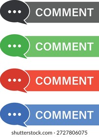 Chat icon set. UI, communication app message symbols. Comments icon