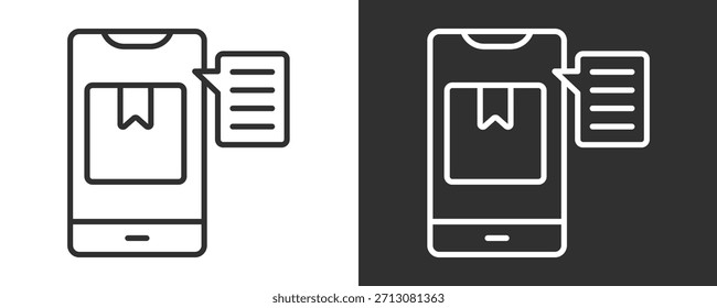 Conjunto De Iconos De Chat Colección De Vector Aislada En Blanco Y Negro