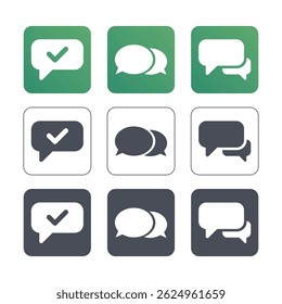 Chat icon set. Vector icon illustration. Chat icon