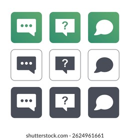 Conjunto de iconos de chat. Ilustración de icono de Vector. Icono de chat